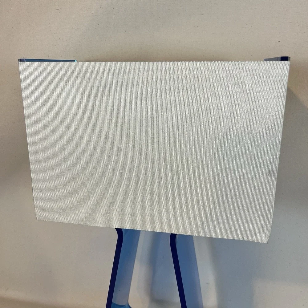 Pablo Blue Acrylic Tube Top Lamp NO Inners- Base/Shade Only Modern Funky‎ Cool